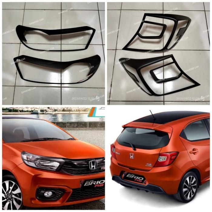 BRIO 2018-2023 ALL NEW BRIO GARNISH LAMPU DEPAN + BELAKANG HITAM DOFF