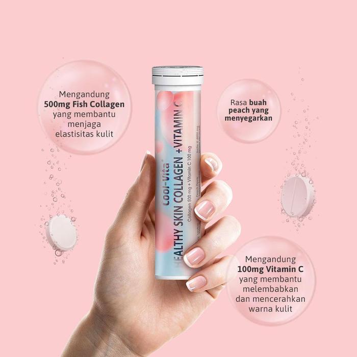 lk5v- [80 Tablet] Coolvita Collagen Effervescent 4 Tube - Paket Glowing Cerah Bersinar
