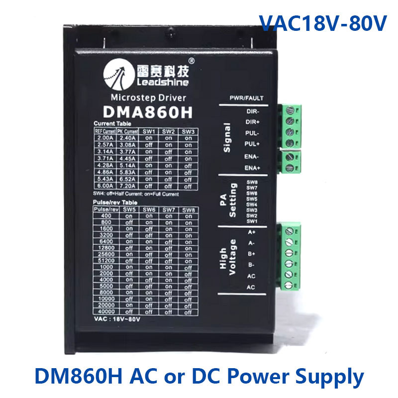 Nema34 Stepper Motor Driver Leashine Dm860H Ma860C Dm860 Two-Phase Steppermotor Drive For Engraving