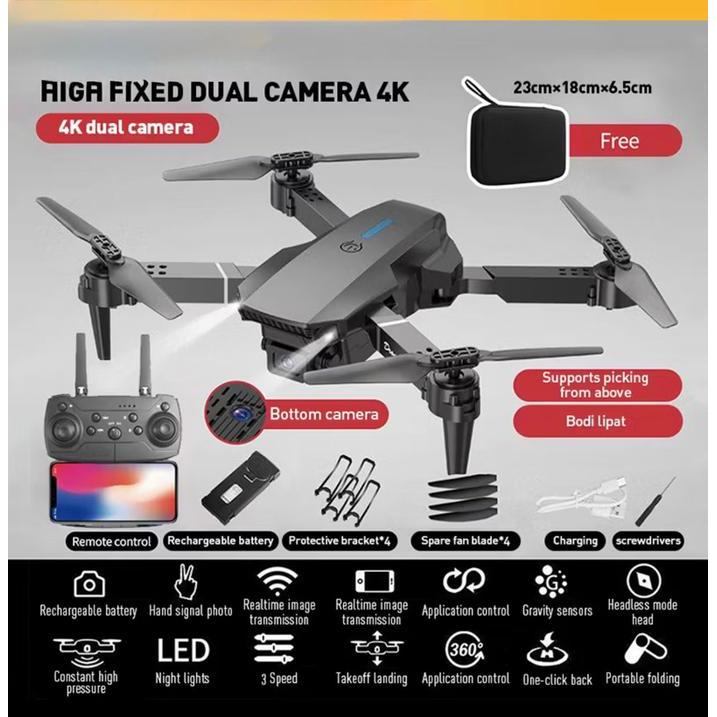Drone E88 Pro /E99 Pro Drone Anti Tabrak Drone Mini Dengan Kamera Hd Drone Smart Drone E88 Pro