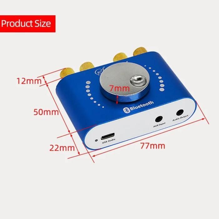 Import Mini Amplifier Bluetooth 5.0 Digital Audio Power Class D Hifi Stereo 200W*2 12V/24V Home Car