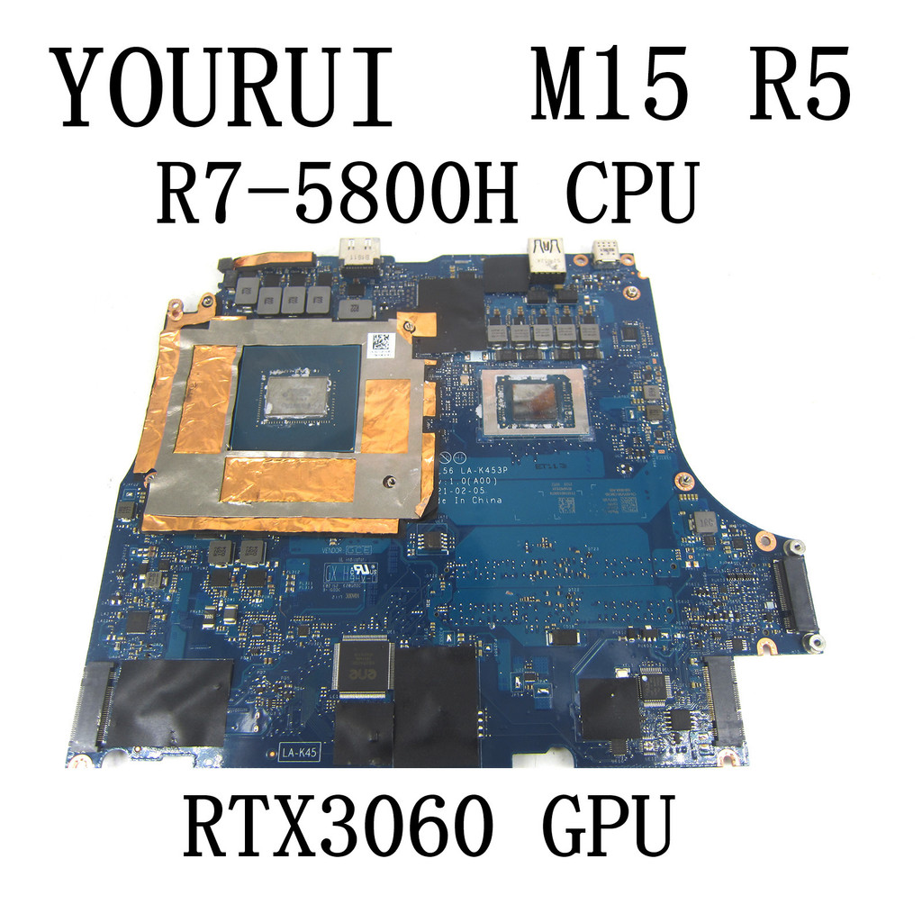 GDL56 LA-K453P For Dell Gaming Alienware M15 R5 G15 5515 Laptop Motherboard with R7-5800H CPU and RT