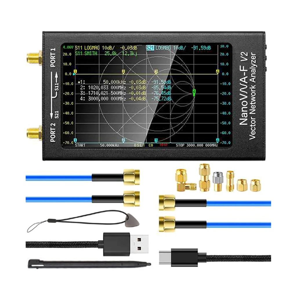 Nanovna-F V2 Vector Network Analyzer 50Khz-3Ghz Antenna Analyzer Hf Vhf Uhf Vna With