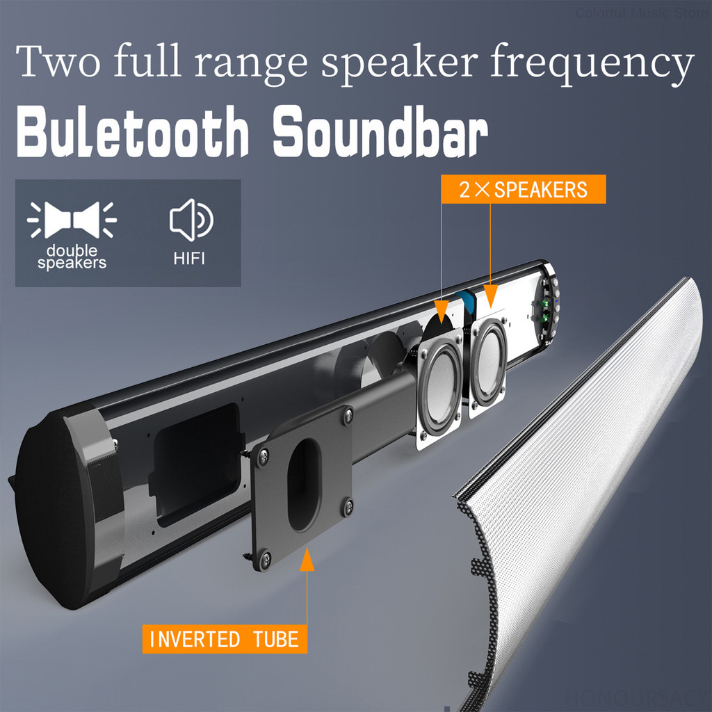 BS-41 Desktop Wall Mounted Dual-purpose Portable Bluetooth Speaker Sound Column Wireless TV SoundBar