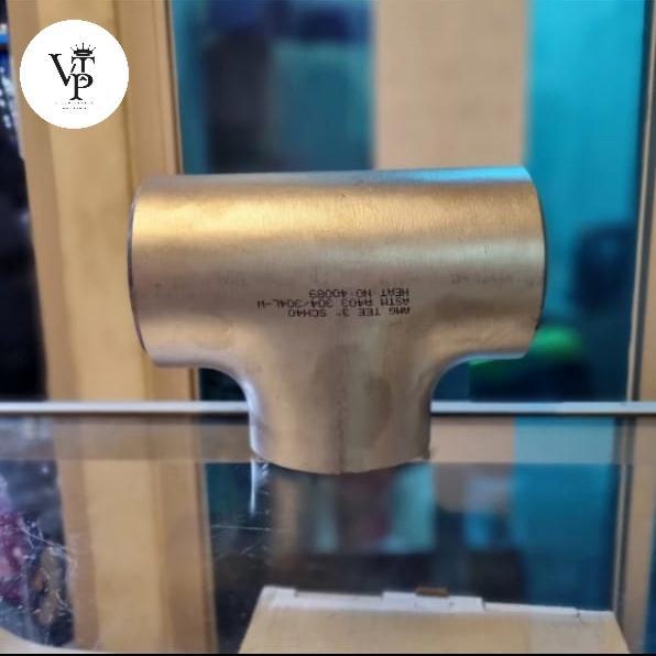 Laris Tee Las Sch40 Stainless Ss304 1" Inch Ss304 Sch40 Terlaris