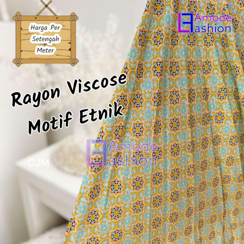 Kain Rayon Viscose Motif Etnik