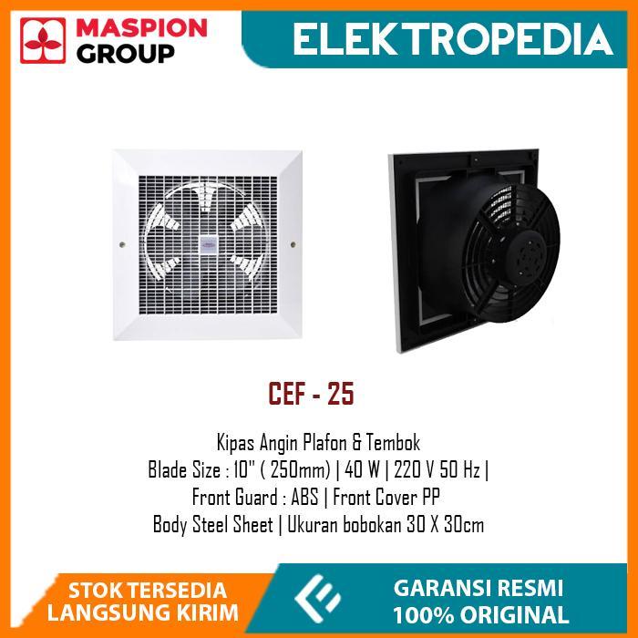 Terbaru - MASPION - Ceiling Exhaust Fan 10 Inch 40 Watt 25 Cm Plafon CEF25