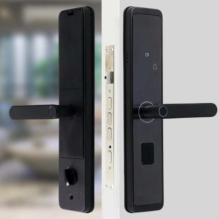 Smart Door Lock Gagang Pintu Sidik Jari Fingerprint Pin Password Card
