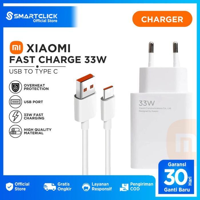 Charger Xiaomi Fast Charging 33W Type C Original 100%