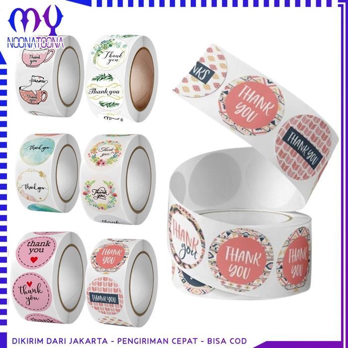 New Sticker Thank You Roll Isi 500 Pcs Label Roll Stiker Thank You Gift