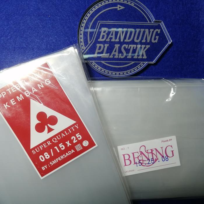 rsob- Plastik Pp 08 Bening Uk 15Cm Tebal Transparan / 15X25 / 15X30
