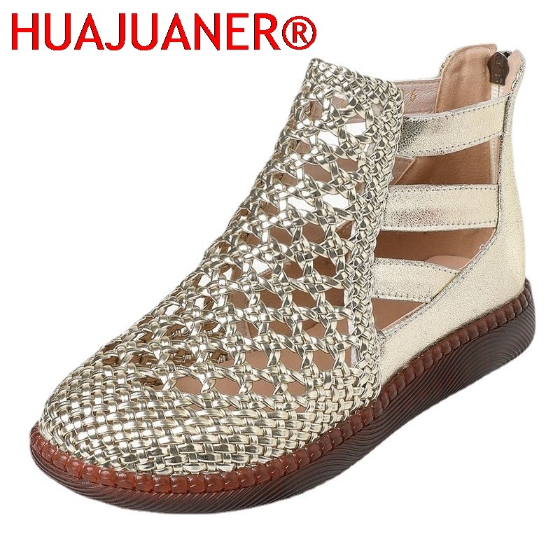 Sandals Women Summer Round Toe Thick Sole Hollow Out Sandals for Women Orthopedic Sandals Comfort