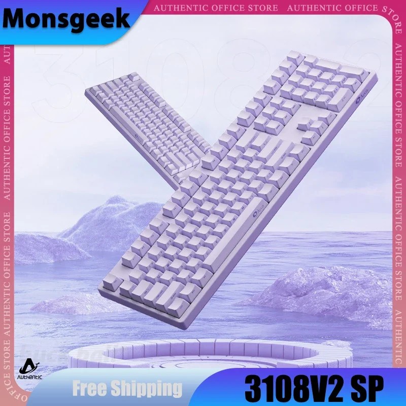 Monsgeek Akko 3108V2 SP Mechanical Keyboard Keycaps PBT 108 Keys Wired Keyboard Full Key Without Imp