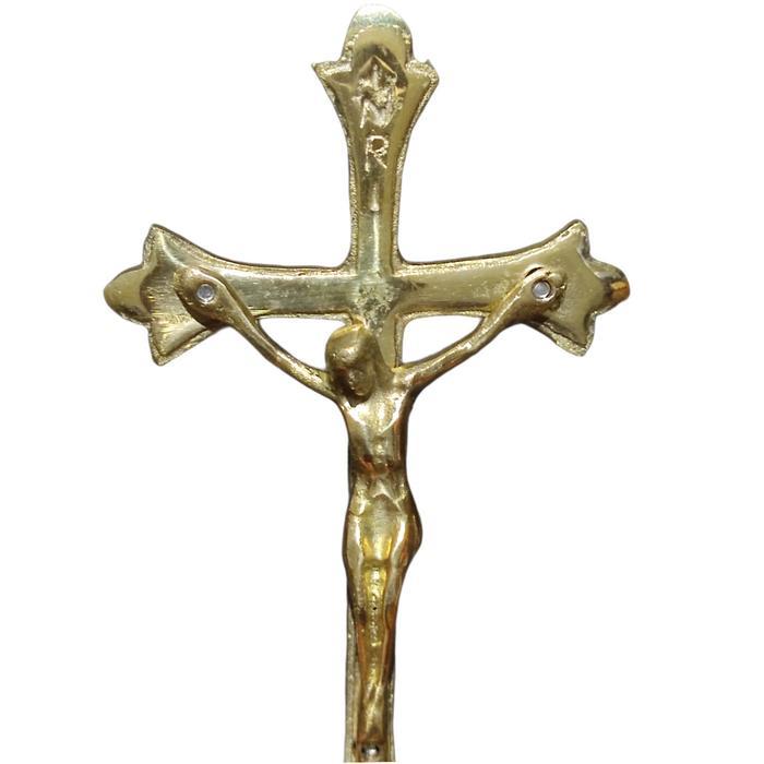 Salib Duduk Kuningan Patung Salib Kuningan