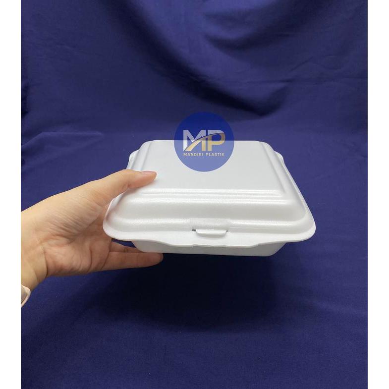 ReadySelalu- Sterofoam Kotak Polos Kcs 3/ Kotak Foam Gabus Nasi Kcs -100Pcs