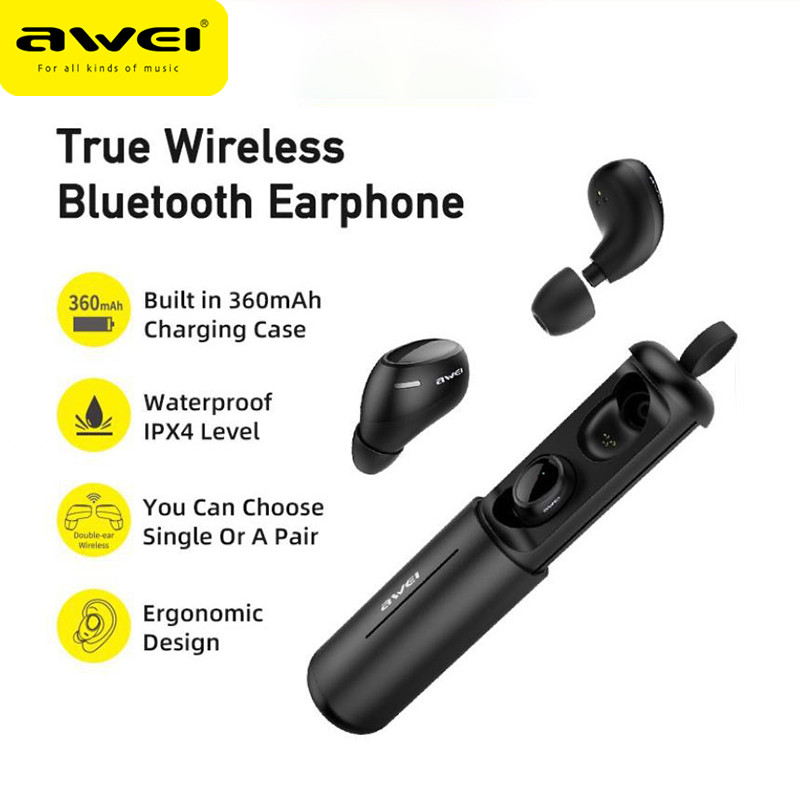 Awei T55 TWS Wireless Earphones Bluetooth Headphones Touch Control