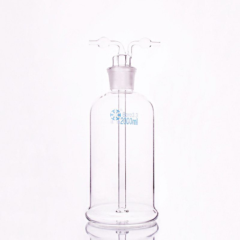 Monteggia Gas Washing Bottle ,Capacity 2000Ml,Lab Glass Gas Washing Bottle Muencks,Shisha Hookah
