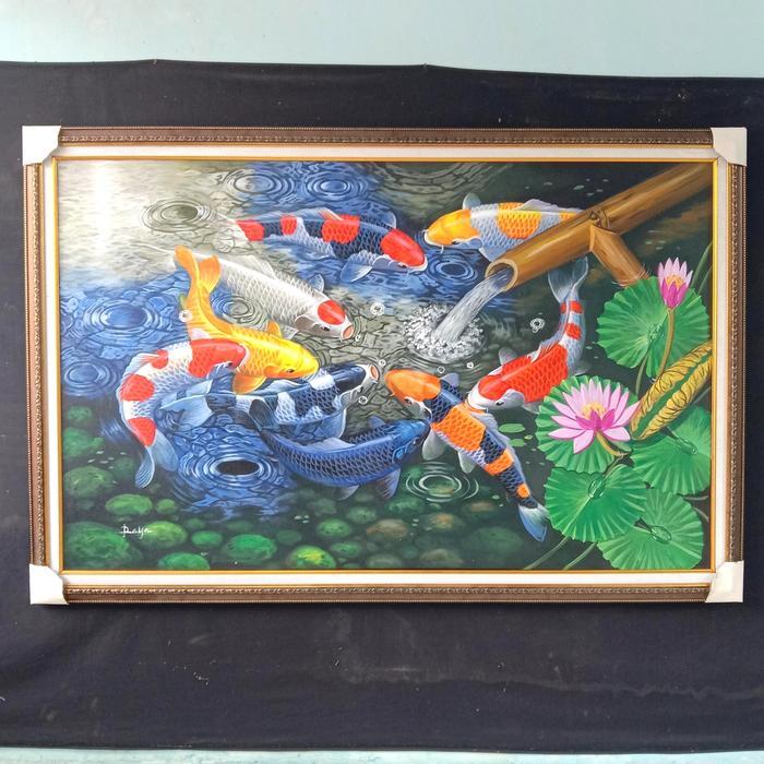 lukisan ikan koi/lukisan ikan koi fengshui