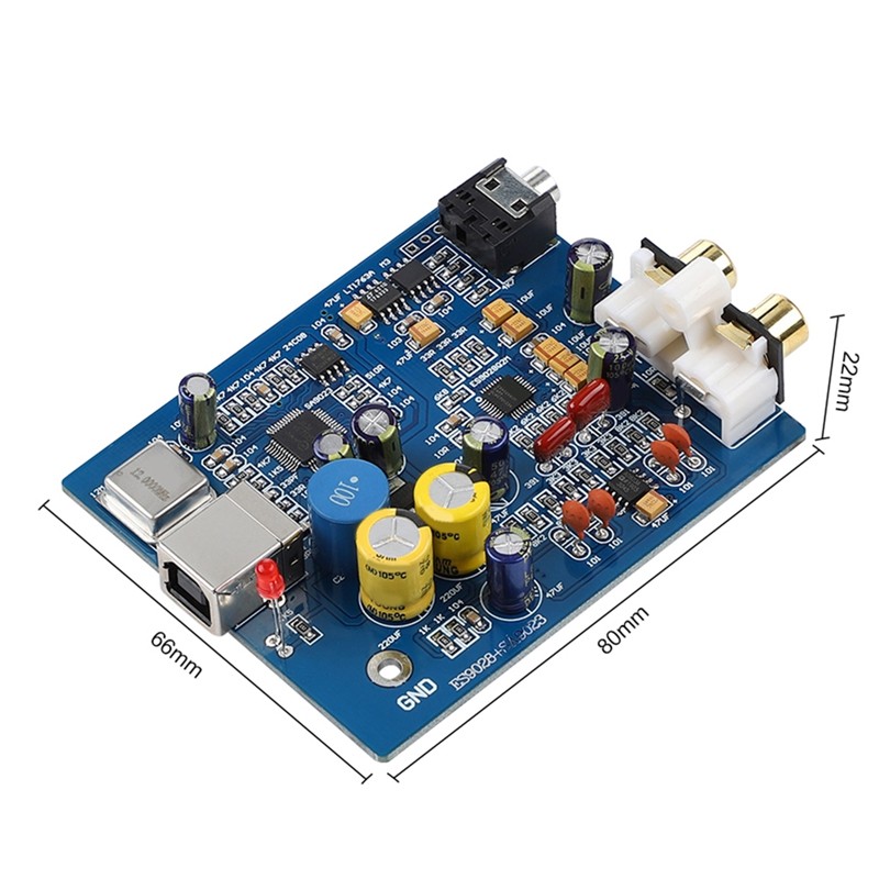 HIFI Audio ES9028Q2M SA9023 USB DAC Decoder Board External Sound Card Support 24Bit for Amplifier