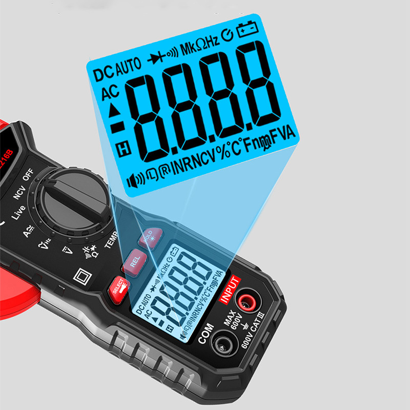 Digital Clamp Meter AC DC Current Voltage Multimeter Pinza Amperimetrica T-RMS Capacitance Temp Curr