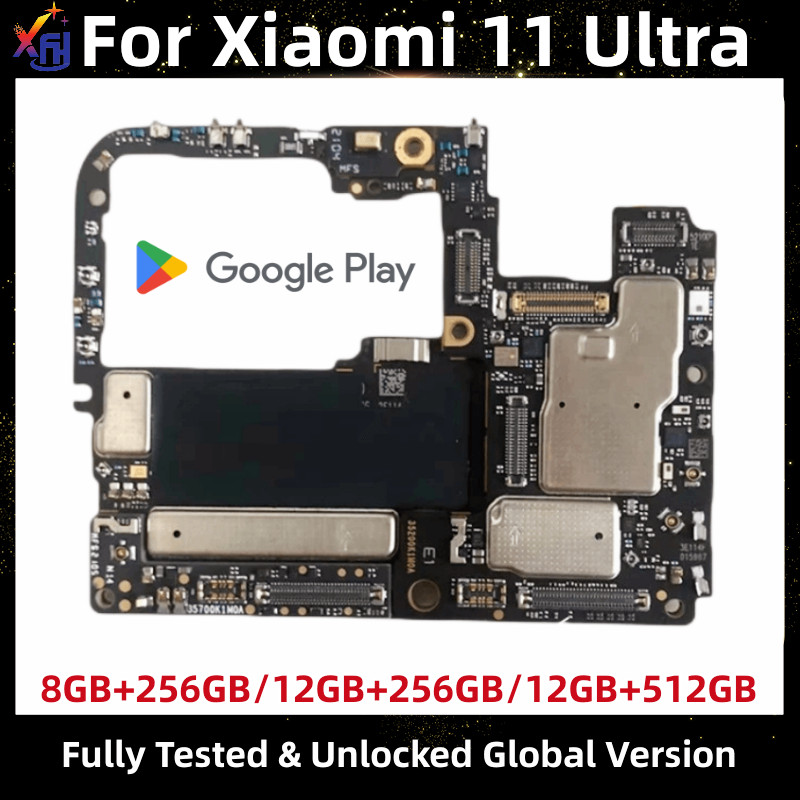 Original Mainboard for  Mi 11 Ultra, 5G Motherboard with Full Chips, Main Circuits Board, 256GB, 512