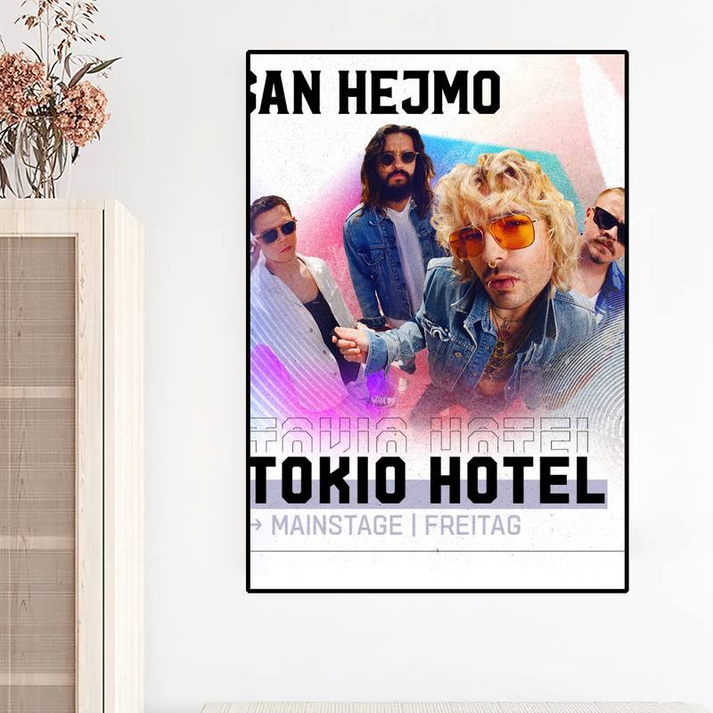 Band Bill Kaulitz Tokio Hotel POSTER Prints Wall Painting Bedroom Living Room Wall Sticker Small