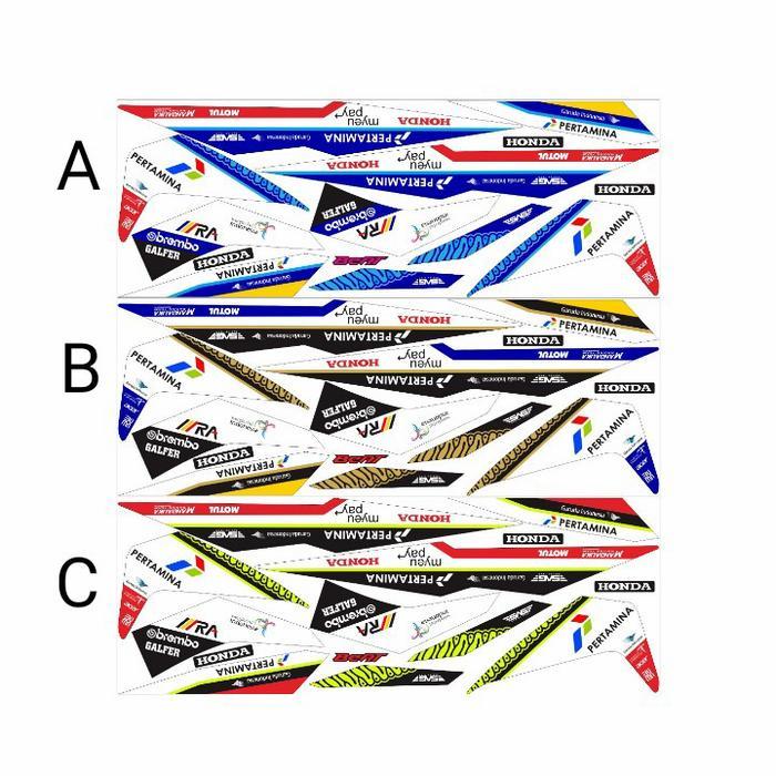 Sticker striping variasi Beat esp / Beat street Mandalika racing team