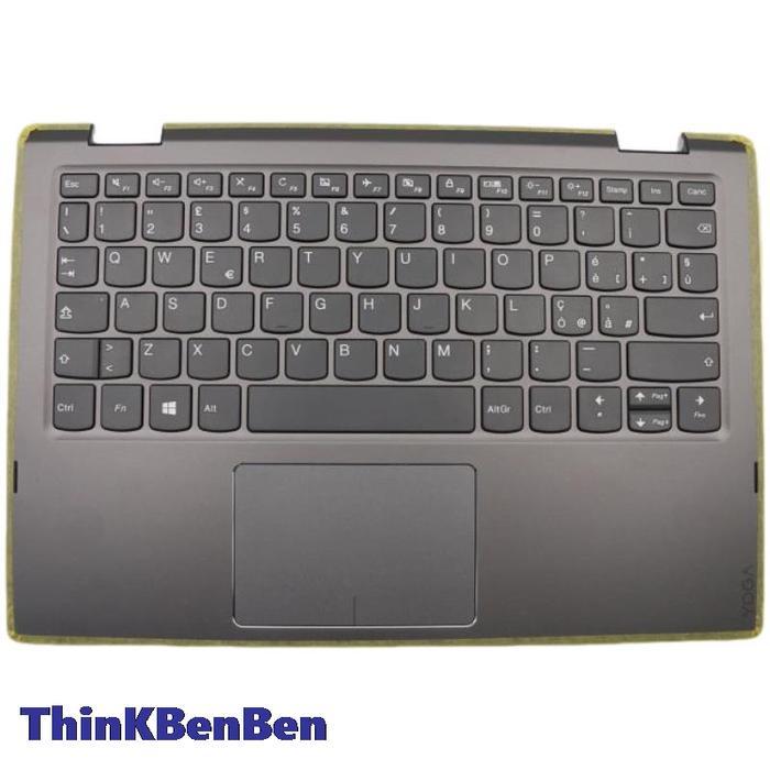 Casing Laptop IT Italian Keyboard Onyx Black Upper Case Palmrest Shell Cover For Lenovo Ideapad Yoga