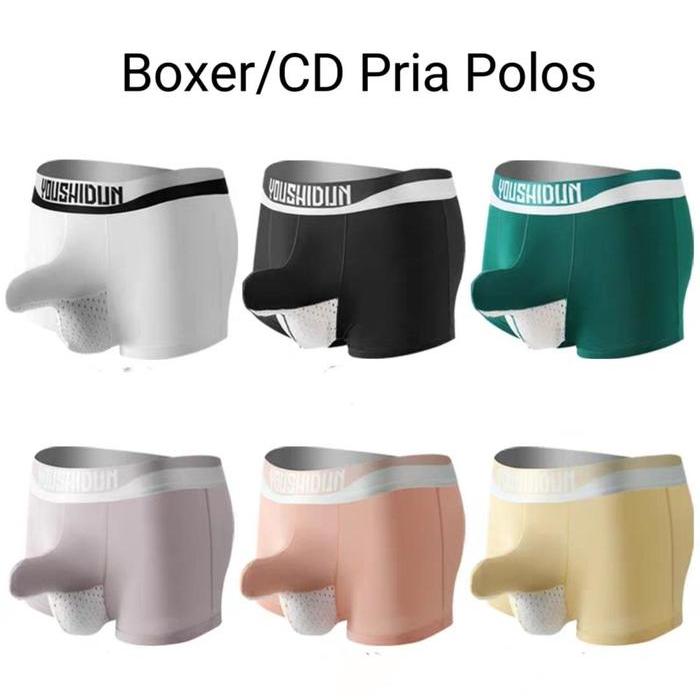 k6zv- Boxer Pria Dewasa Trendi Bahan Katun, Celana Dalam Cowok Seksi Clarkarida Boxer Nyaman