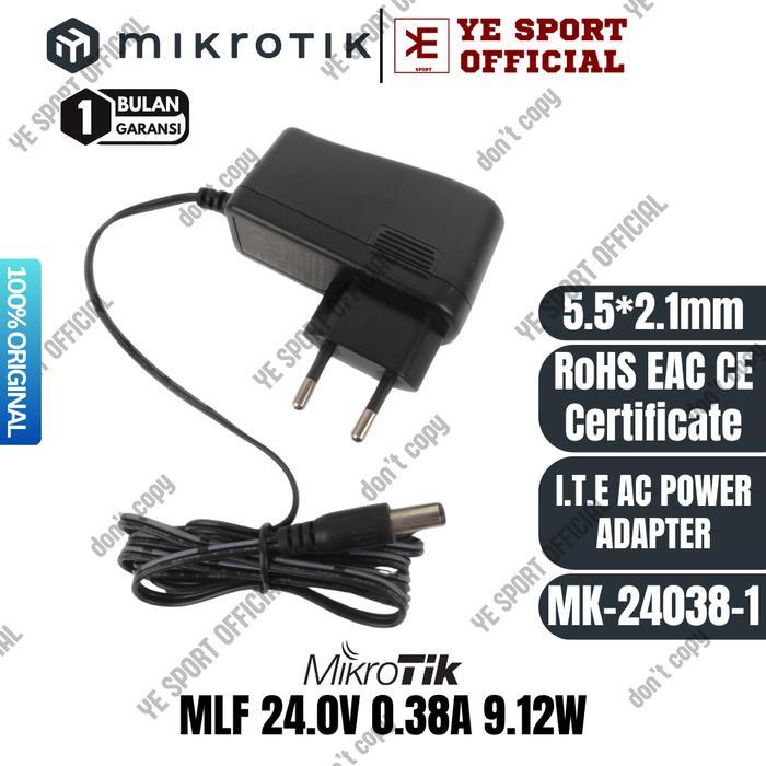 MIKROTIK POWER ADAPTOR 24V 0.38A ORIGINAL A0076