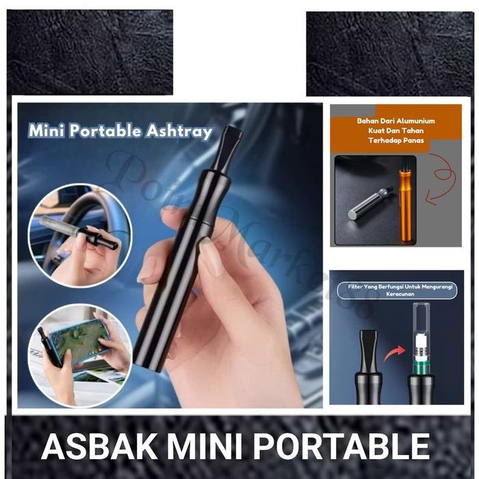 Asbak Mini Portable - Asbak pipa rokok mobil - Asbak Pipa Stainless Steel Tahan Api