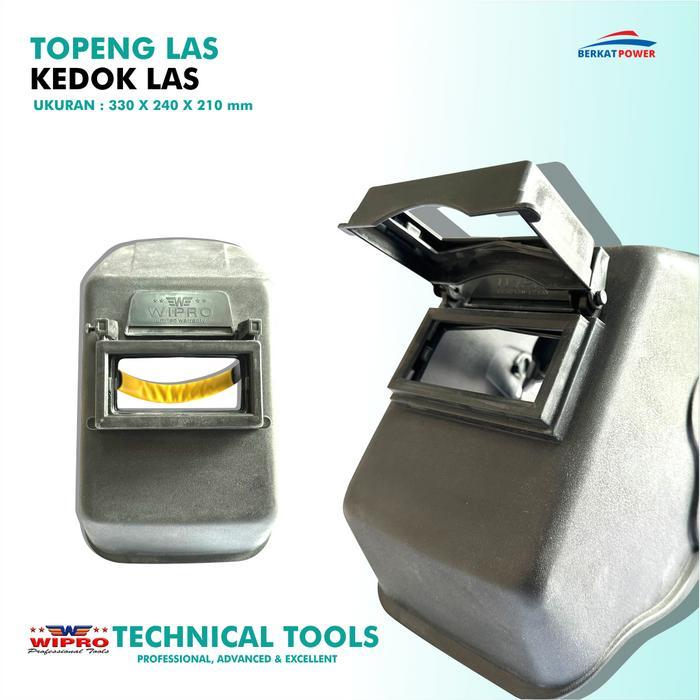 Helm Las Wipro Kedok Las Topi Hitam Model Putar