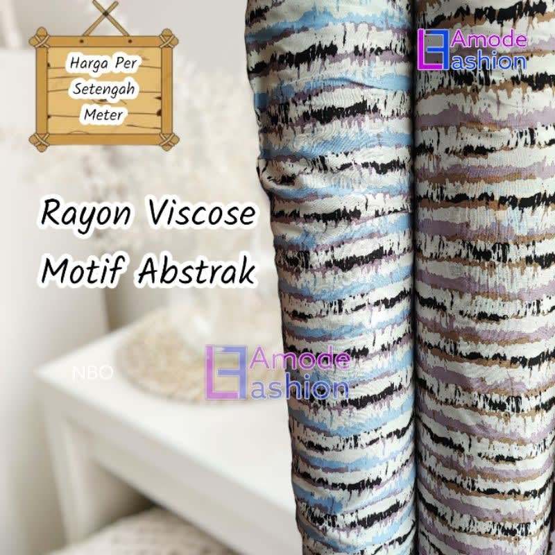 Kain Rayon Viscose Motif Abstrak