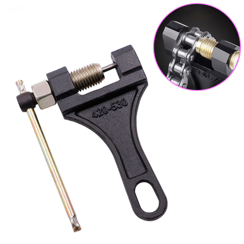 Motorcycle Chain Breaker Chain Link Removal Separator Motor Chain Breaker Riveting Tool 420-530