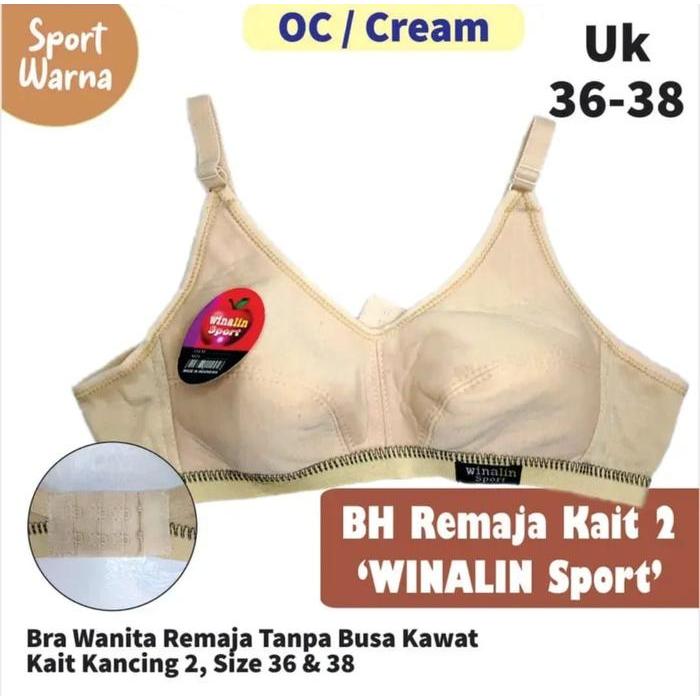 havr- 1Lusin Sport Bra Dewasa Winalin Isi 12 Pcs Bra Sport Bh Busa Tipis
