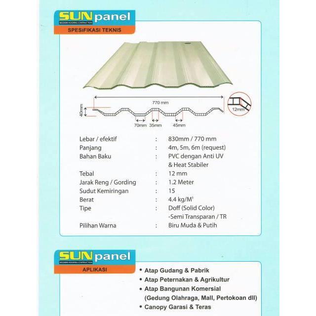 Terlaris Atap uPVC SUN PANEL untuk Pabrik dan Gudang Anda Gratis Ongkir