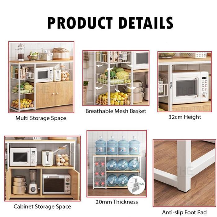 Etife Rak Dapur / Meja Dapur / Meja Kompor Tungku / Lemari Dapur / Rak Oven / rak kayu dapur