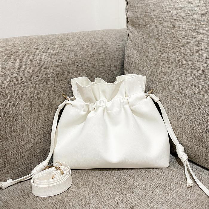 Tas Serut Wanita Tas Serut Selempang Tas Wanita Kulit Cewek Hitam tas gemoy