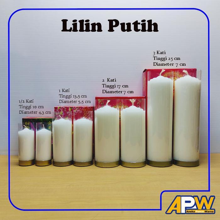 Lilin Sembahyang Putih Teratai