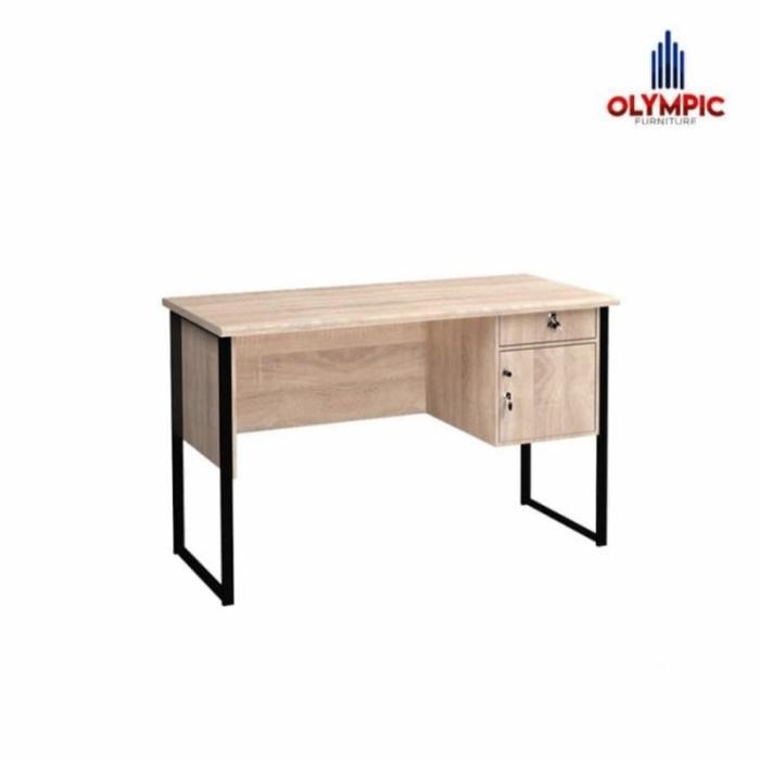 (Khusus Kargo) Olympic Meja Kantor Biro Kaki Besi Meja Kerja