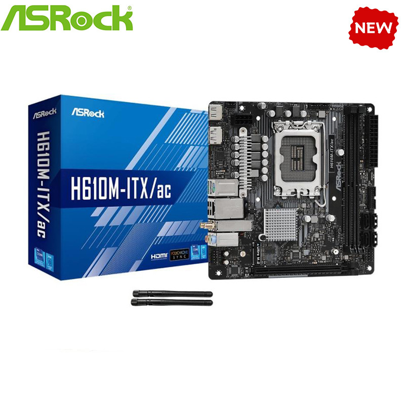 NEW H610M For ASROCK H610M-ITX/ac LGA 1700 DDR4 Motherboard H610 Supports CPU i5 12400f i3 12100f 12