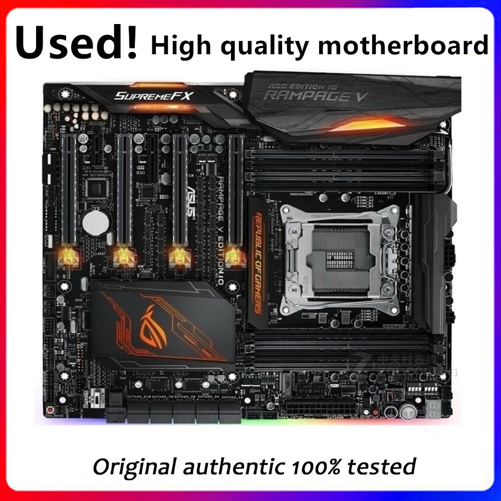 For ROG RAMPAGE V EDITION 10 Original Used Desktop X99 X99M 2011 Socket LGA 2011 Core i7 LGA2011 V3 