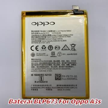 Cantikamobile_ Baterai Oppo A3S / Blp673 Original / Battery Blp 673 / Blp 673