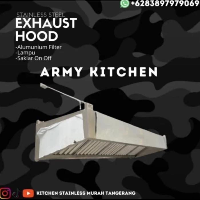 Dp custom exhaust hood stainless + ducting stainless