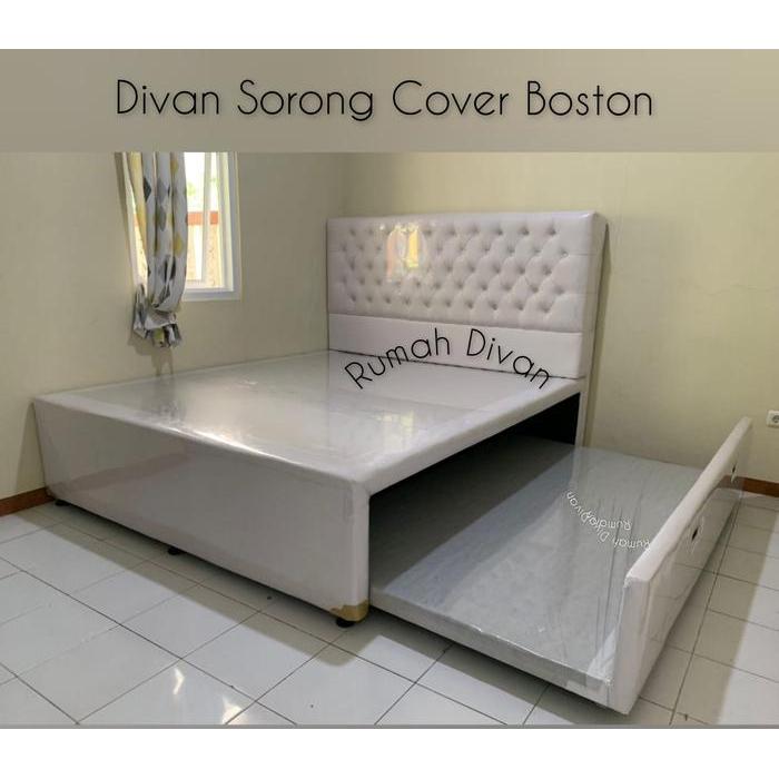 Dipan Divan Tempat Tidur Sorong Cover Untuk Kasur Atas Uk.160X200