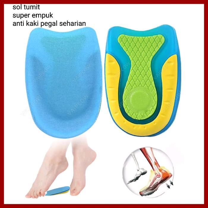 gzmu- Insole Gel Silicon Tumit Sol Tumit Alas Sepatu Untuk Tumit