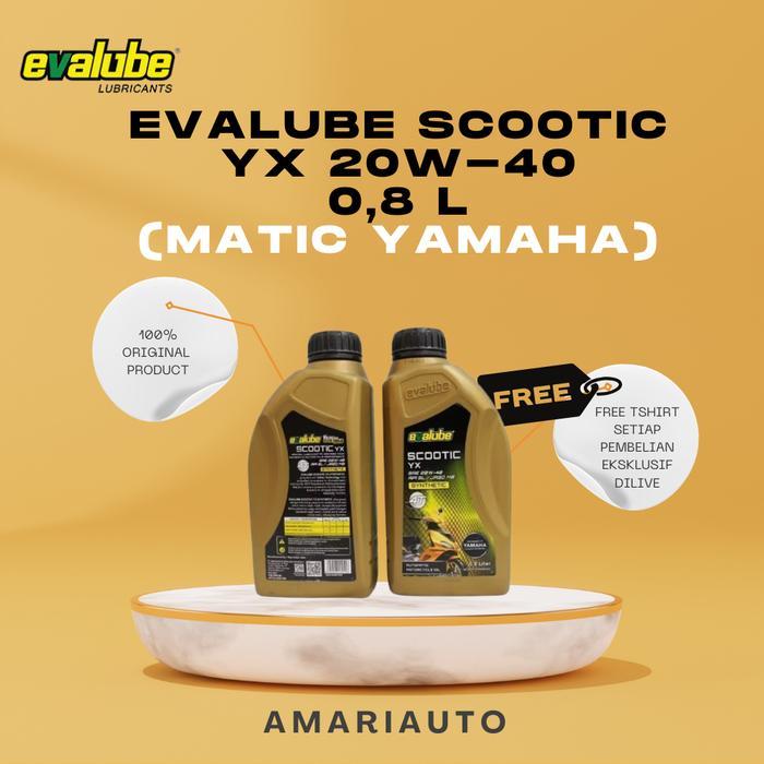 Evalube Oli Motor Yamaha Matic SCOOTIC YX 20W-40 0,8 Liter