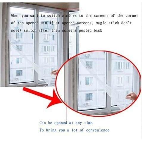 Diskon Tirai Jendela Tempel Anti Nyamuk Kawat Nyamuk Bisa Di Lepas Pasang