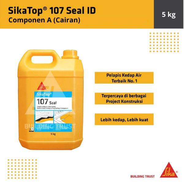 1e0e- Sikatop 107 Seal Komponen A Cairan Pelapis Anti Bocor Atap 5Kg