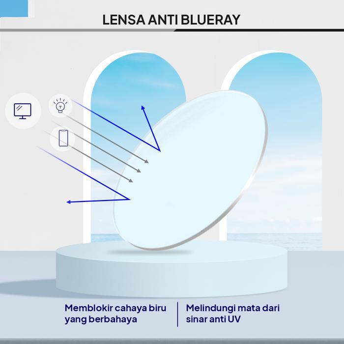 cyhf- Kacamata Clip On Geometric Anti Radiasi Lensa Minus Pria/Wanita 82103
